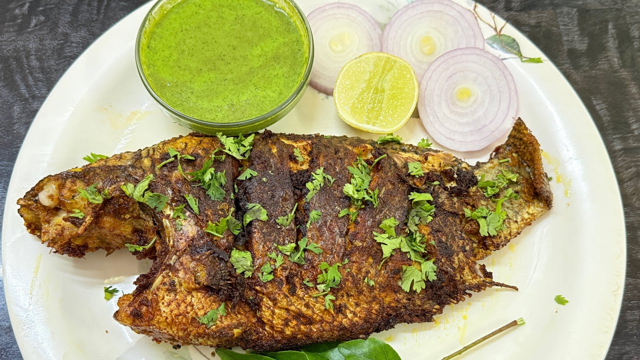 Easy Masala Fish Fry Recipe || Whole Fish Fry Recipe || Homemade Fish Fry 