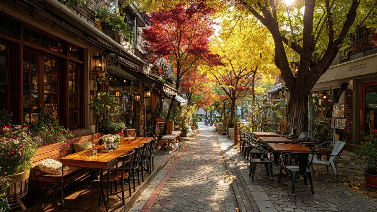 [중간광고없음] 🍁가을 내려앉은 골목, 그 위로 흐르는 피아노 멜로디🎶