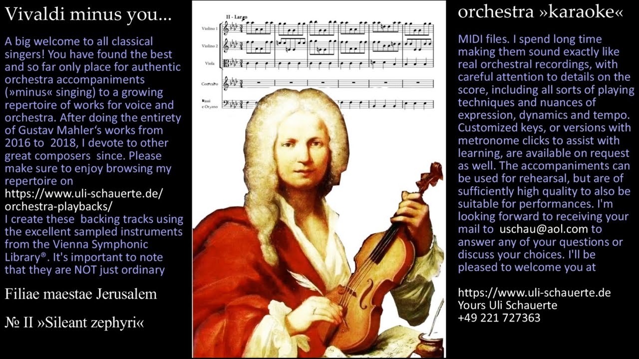 VIVALDI »Filiae maestae Jerusalem« № 2 orchestra playback free demo  excerpt ©℗Uli Schauerte