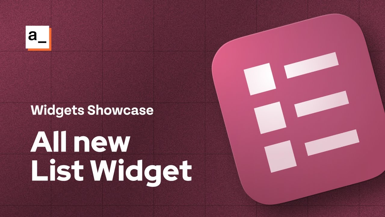What’s New With The List Widget?