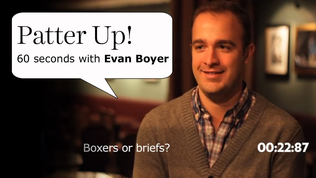 Patter Up! 60 seconds with Evan Boyer