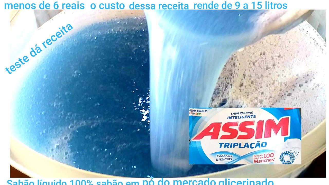 USEI O SABÃO EM PÓ DO MERCADO E FIZ O SABÃO LÍQUIDO MAIS GLICERINADO DO YOUTUBE!!! PERFEITO