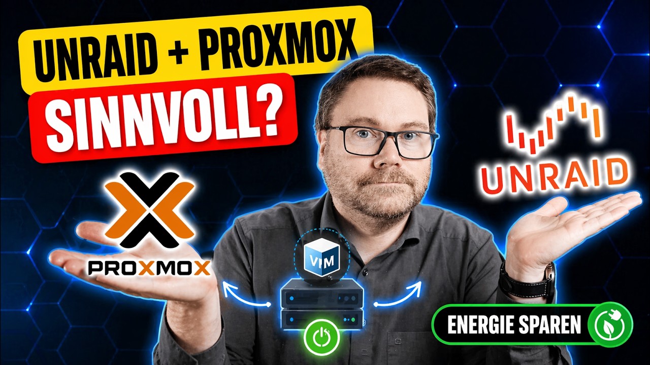 UNRAID unter Proxmox: Mein Energiespar-HomeLab – komplette Anleitung Schritt für Schritt