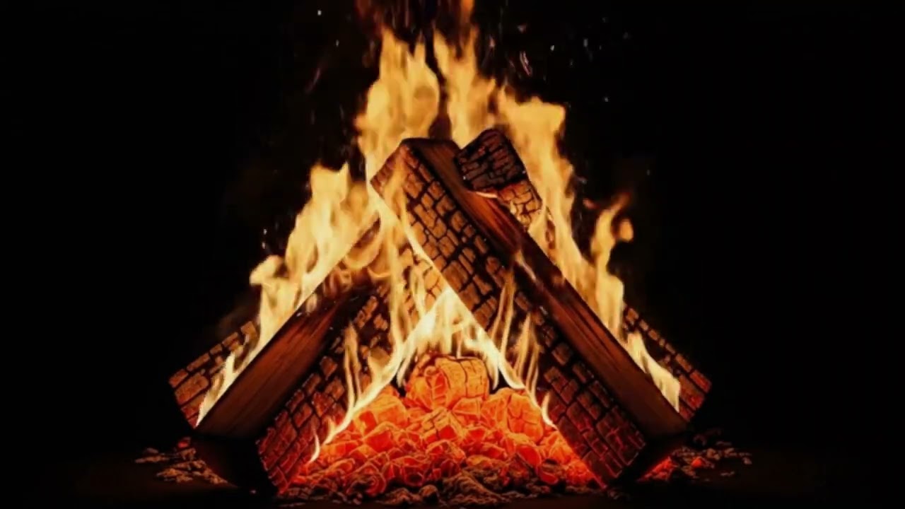 NO ADS 🔥 4K Crackling Fireplace Fire Sounds for Insomnia Relief – 3 Hours