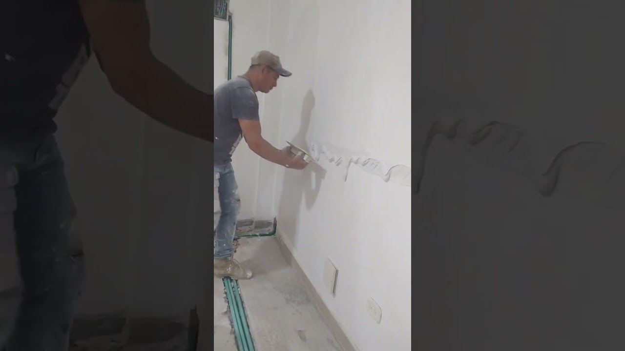 c&oacute;mo estucar de forma r&aacute;pida #construccion #construction #video #v&iacute;deoviral #entretenimiento #diy