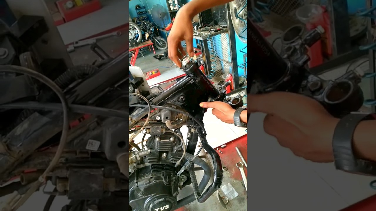tvs star city plus steering cone kit install 