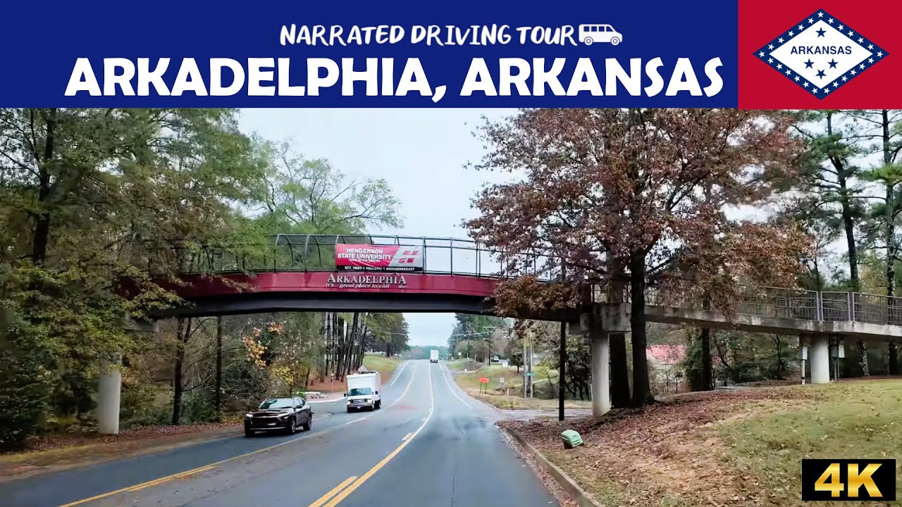 🚗 Аркадельфия, Арканзас 🚗 4K Drive