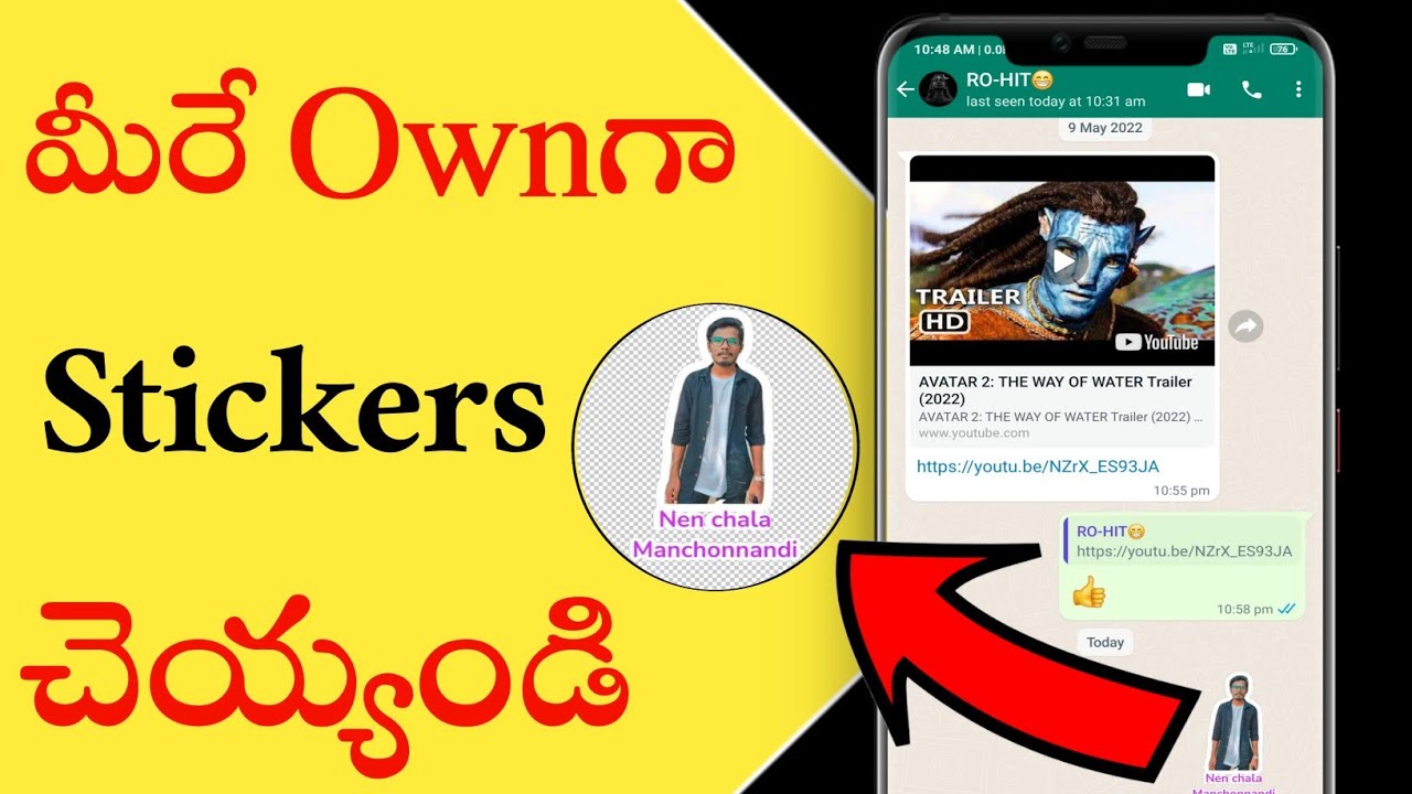 How to make whatsapp stickers in【2022】 | How to create own stickers in whatsapp telugu&nbsp;