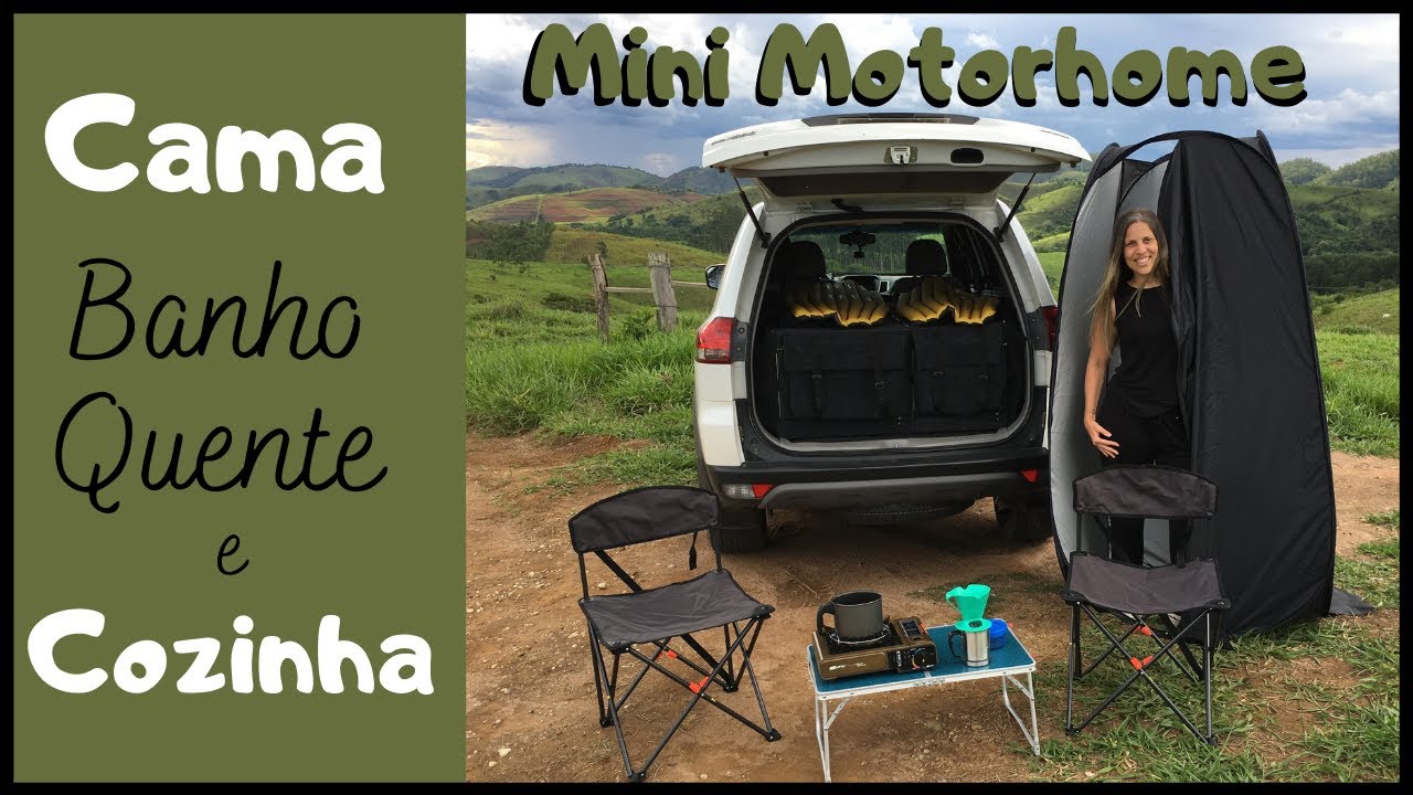 Tour pelo meu Mini Motorhome  com Banho Quente | Pajero Motorhome