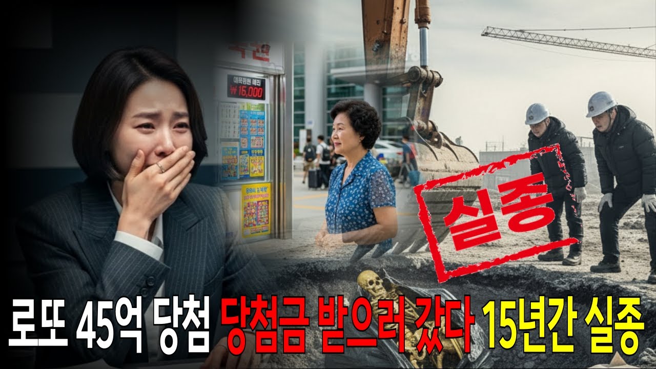 로또 45억 당첨된 터미널 청소부 당첨금 받으러 갔다 실종 …15년 뒤 재개발 현장 콘크리트 속에서 발견된 충격적 진실