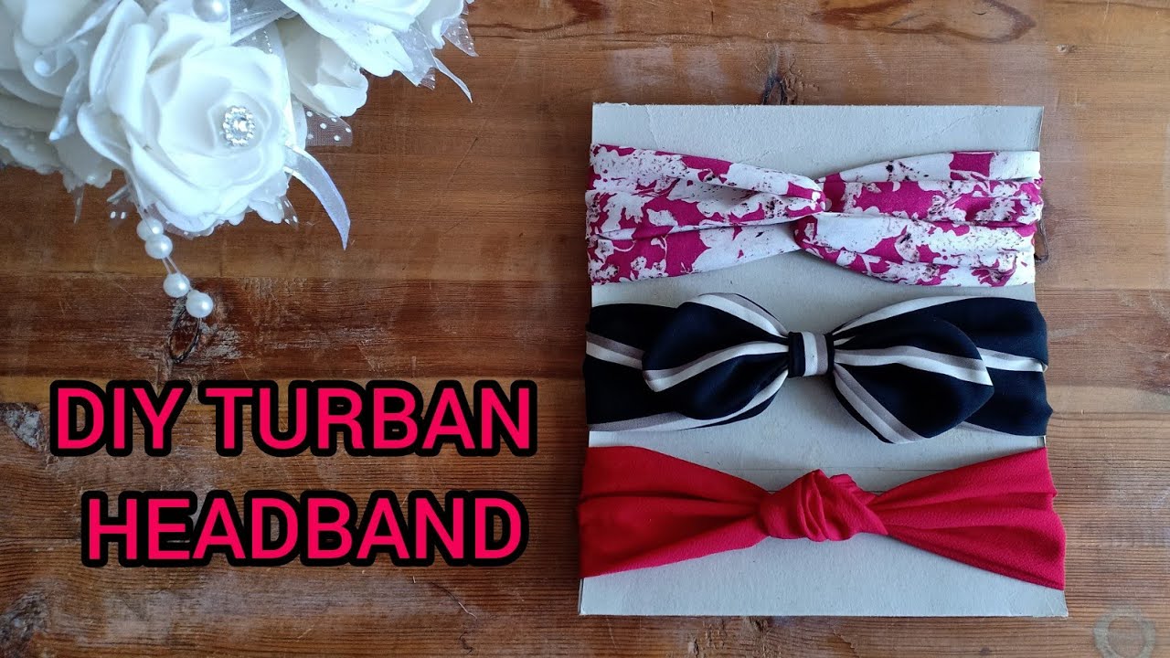 ببقايا القماش اصنعي اكسسوارات الشعر الانيقه DIY Turban headbands
