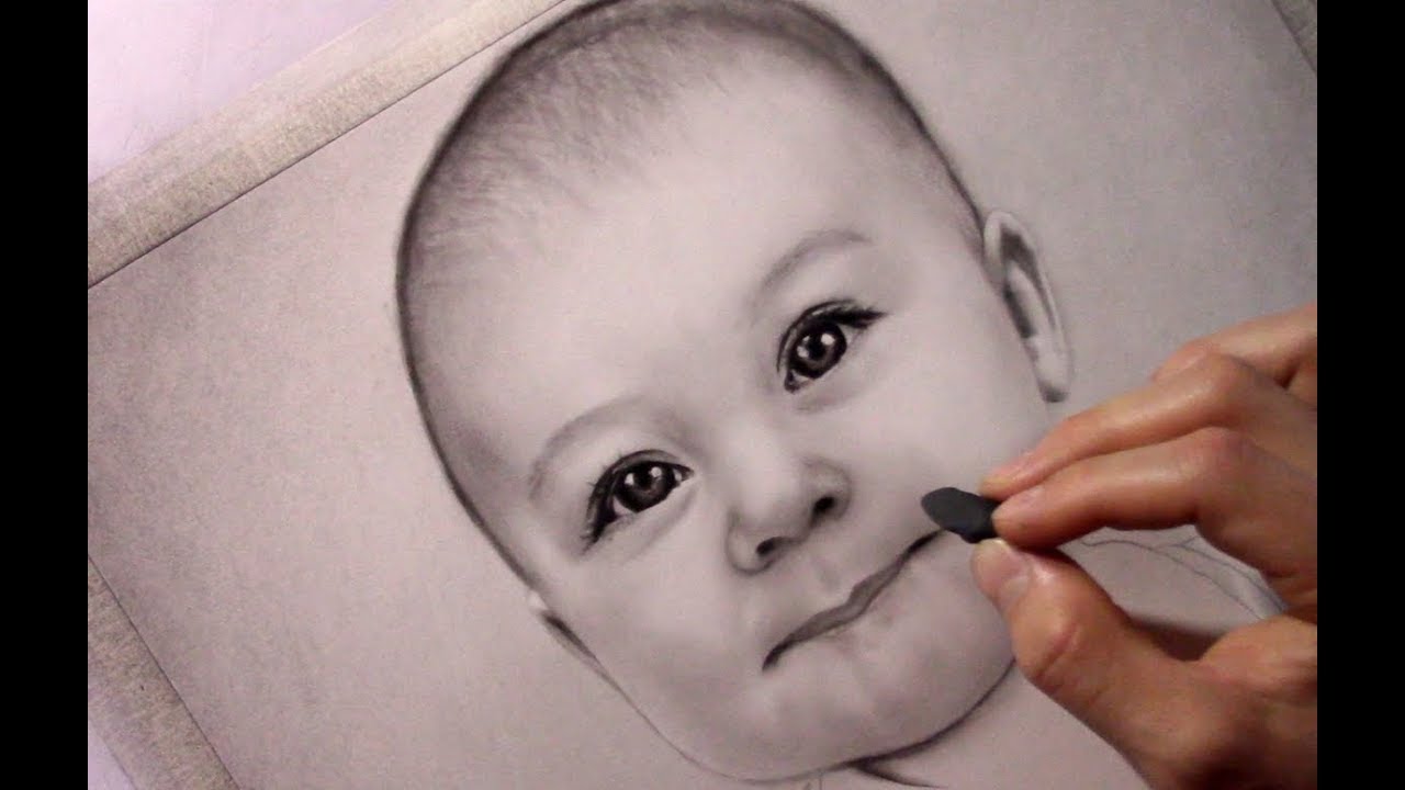 Realistic Drawing - Baby Portrait Time Lapse