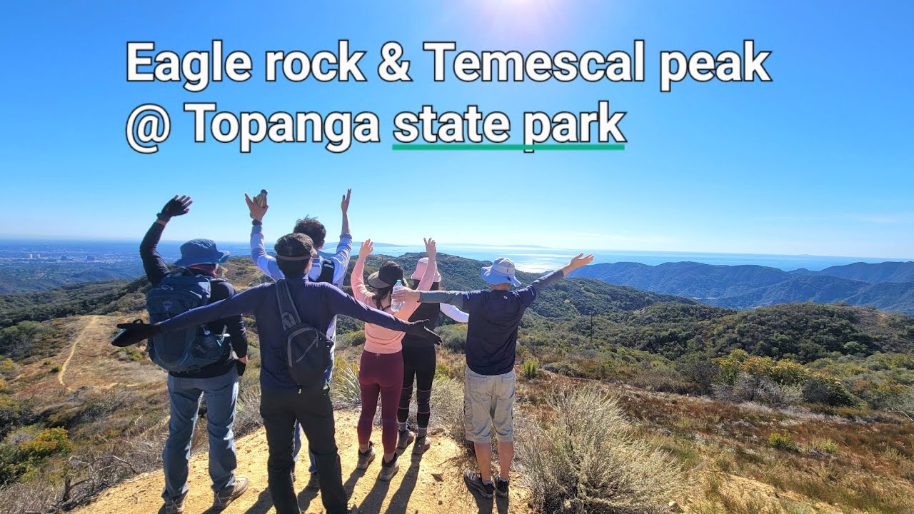 Eagle rock trail & temescal peak, Topanga hiking with member