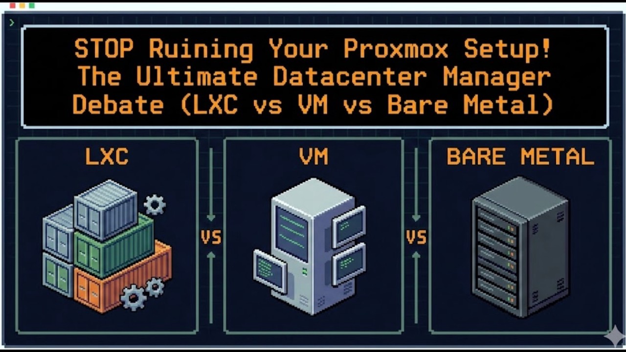 STOP Ruining Your Proxmox Setup! The Ultimate Datacenter Manager Debate (LXC vs VM vs Bare Metal)