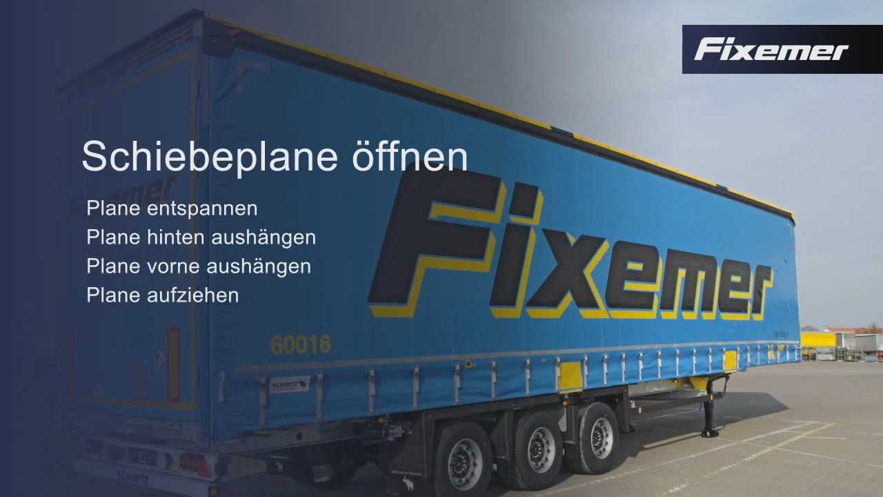 Auflieger Schiebeplane &ouml;ffnen (Fixemer Schulung)