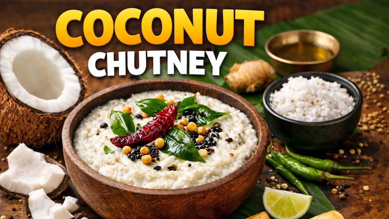 🥥 Coconut Chutney Recipe | Easy South Indian Chutney for Idli & Dosa | தேங்காய் சட்னி செய்வது எப்படி