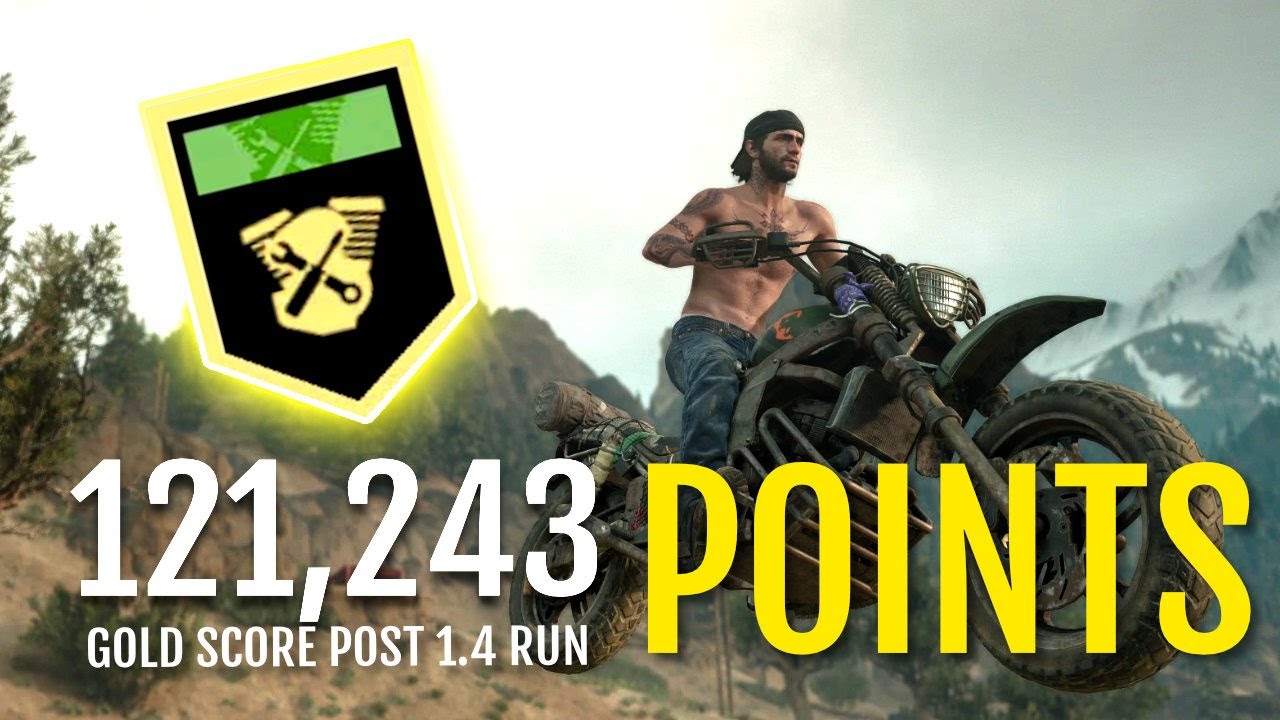 GOLD SCORE BIKE CHALLENGE GAMEPLAY! 121,243 POINTS - WEEK 8 | DAYS GONE
