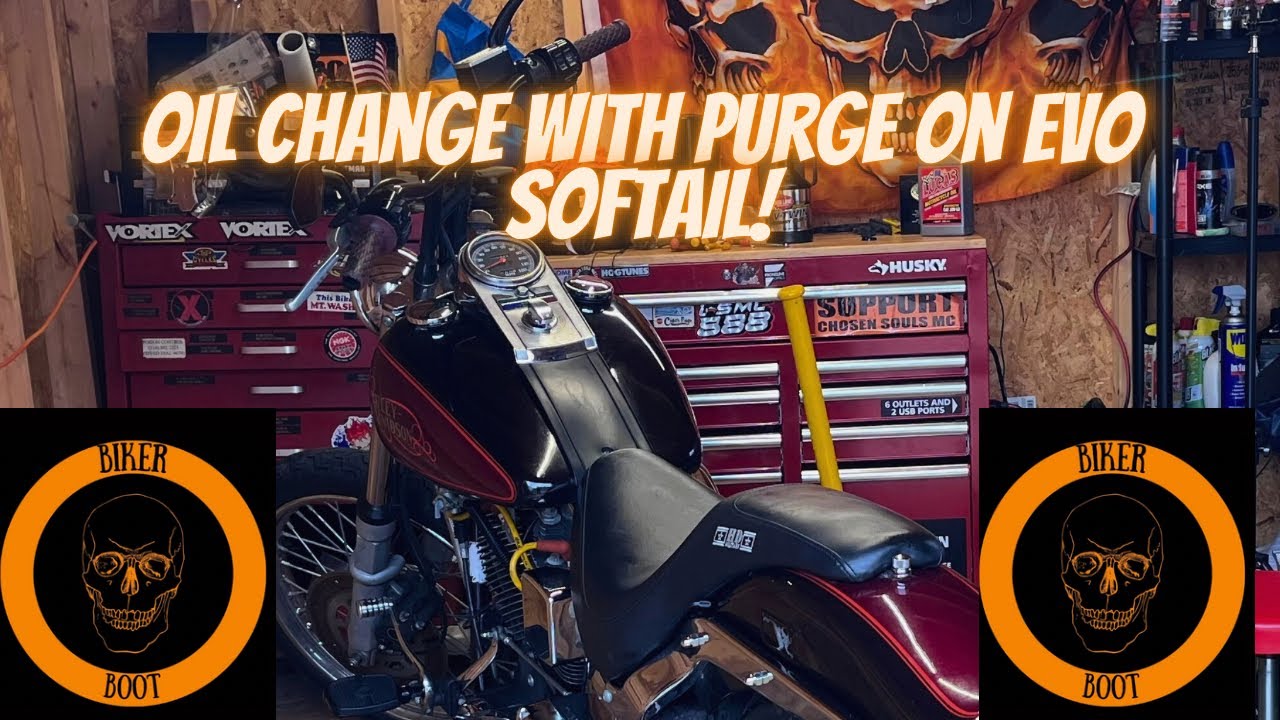 OIL CHANGE WITH MOTOR PURGE 1989 EVO SOFTAIL