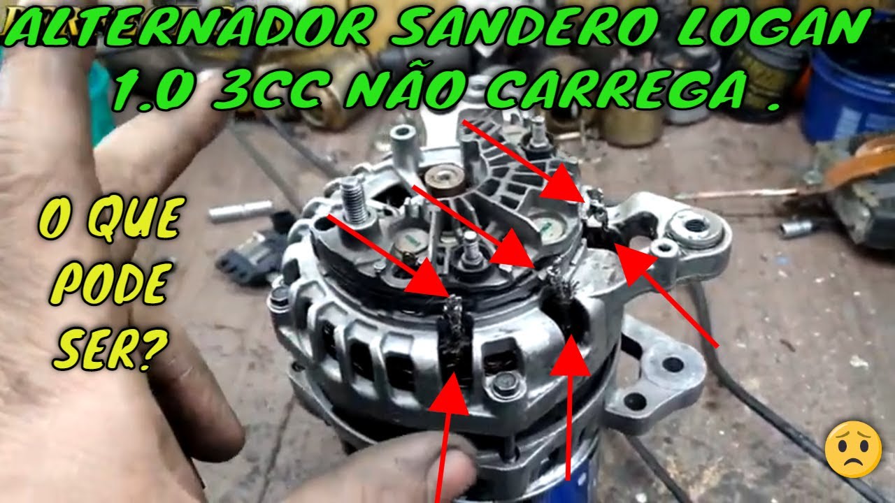 ALTERNADOR DO RENAULT LOGAN SANDERO  3 CC NAO CARREGA. O QUE PODE SER?