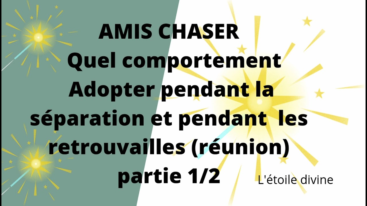 FLAMMES JUMELLES le comportement idéal du chaser pendant la séparation et les retrouvailles n°1/2