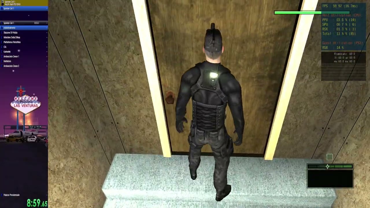 Splinter Cell 1 PS3 EMU Any% Hard Speedrun In 1:54:20