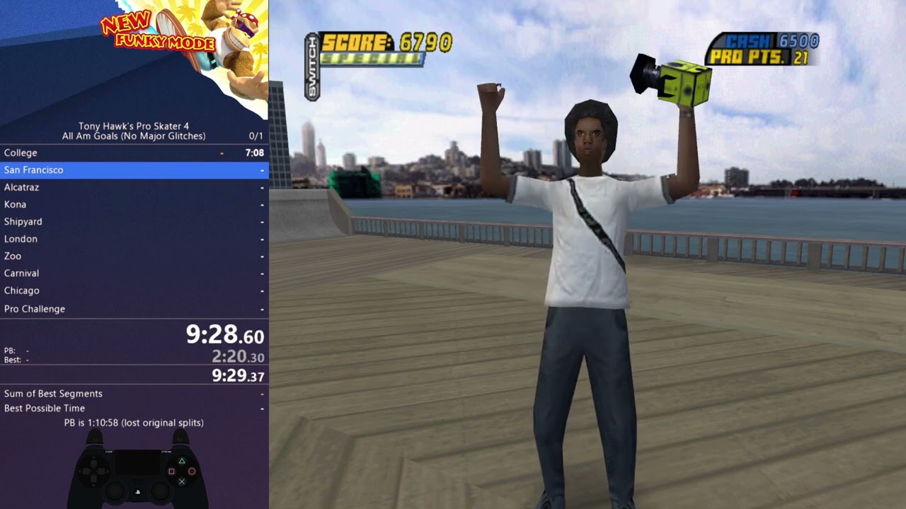 THPS4 All Am Goals No Major Glitches in 1:08:42