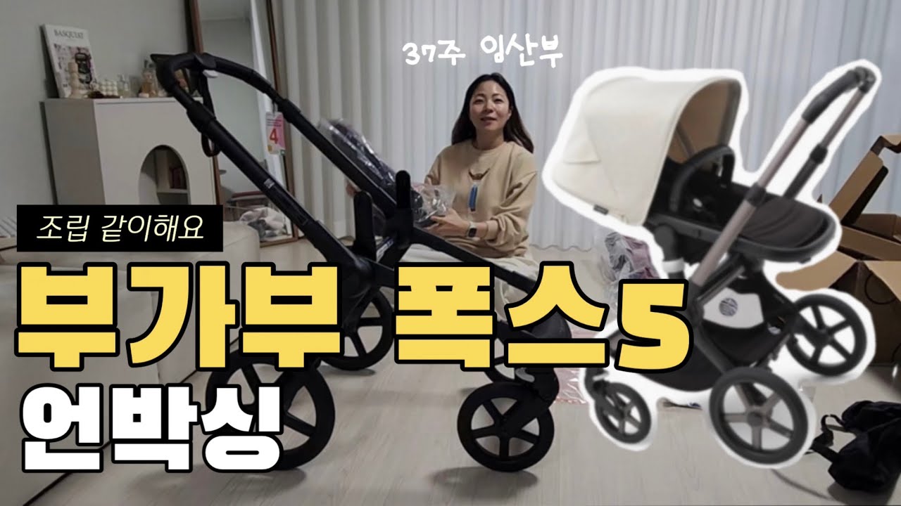 200만원 넘는 디럭스유모차 . 부가부 폭스5 언박싱 . 같이 조립해요 !! . 미스티화이트