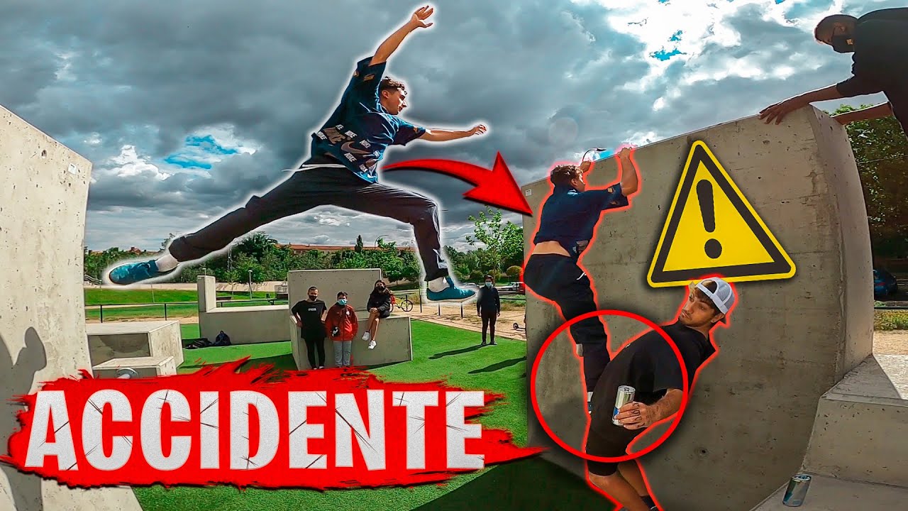 ACCIDENTE en un PARQUE de PARKOUR... *MUY DOLOROSO🤕*