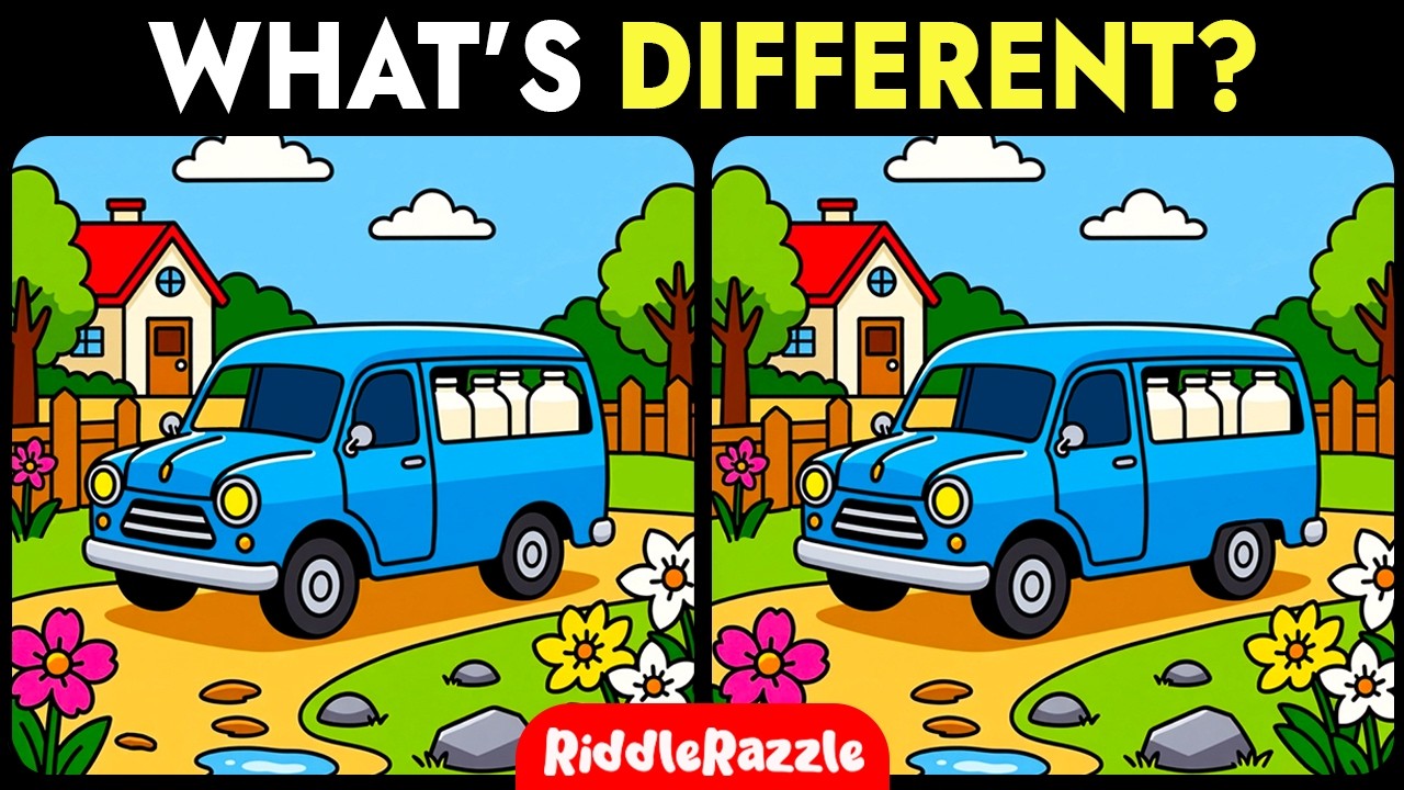Spot the 3 Differences | 🧩👀 (5 Puzzles) | Can You Find All 15 Differences?