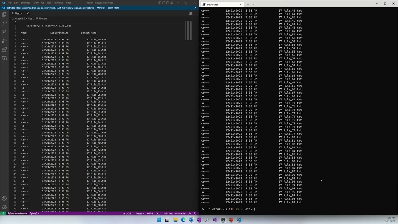 Working with Files in PowerShell