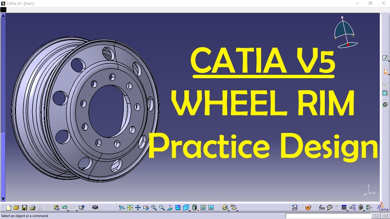 Wheel Rim Practice Design in CATIA V5| CATIA Practice | CAD Designs