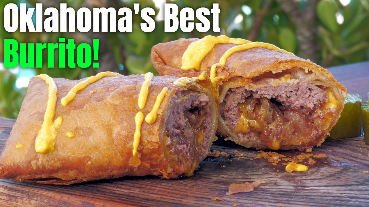 Authentic Oklahoma Onion Burger Burrito Recipe, Chimichanga Style!