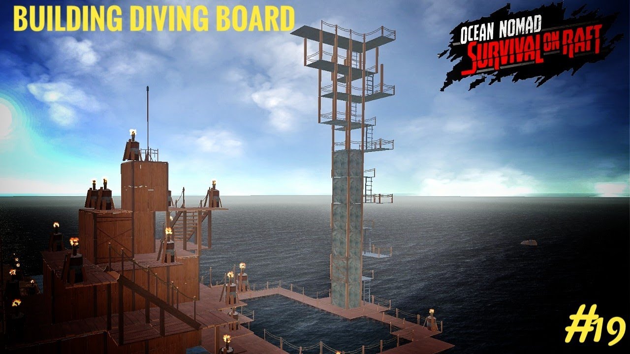 DIVING BOARD FOR SWIMMING POOL | RAFT SURVIVAL  |JIG | JERRYISGAMING #19