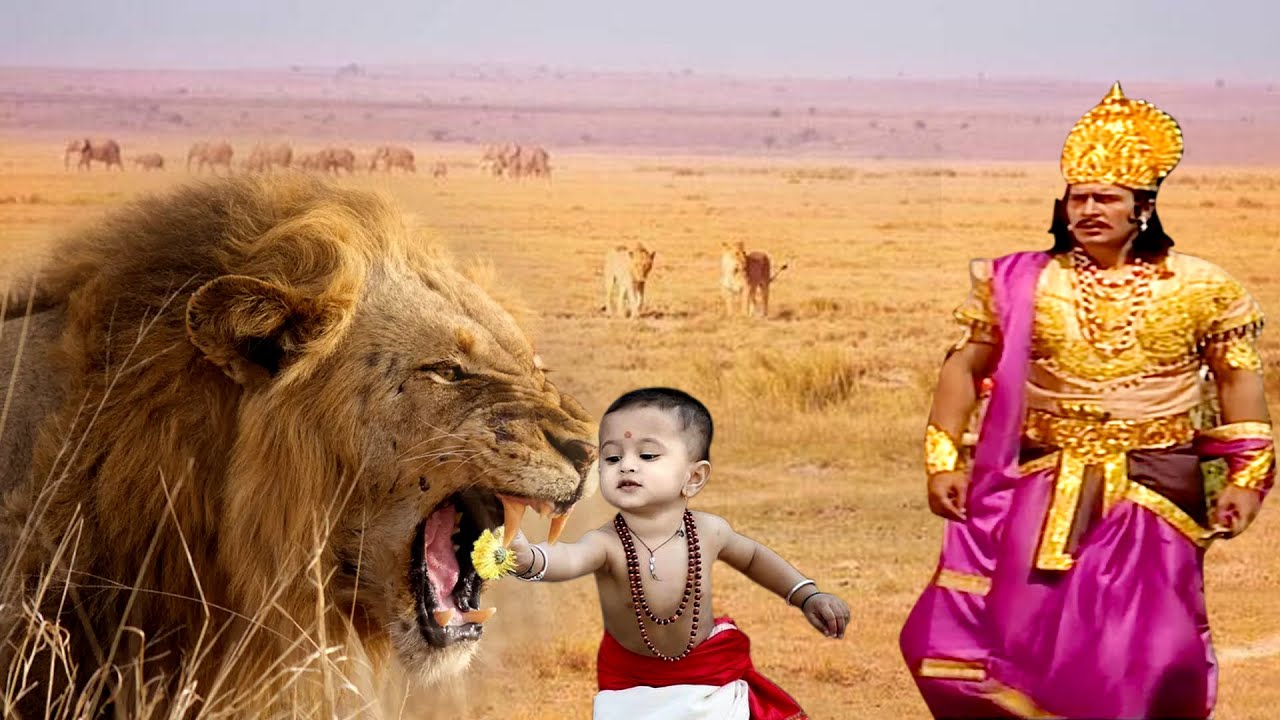 ये बाला कौन है जो सिंह के मुख में हाथ डाल रहा है || शकुंतला और राजा दुष्यंत मिलन 