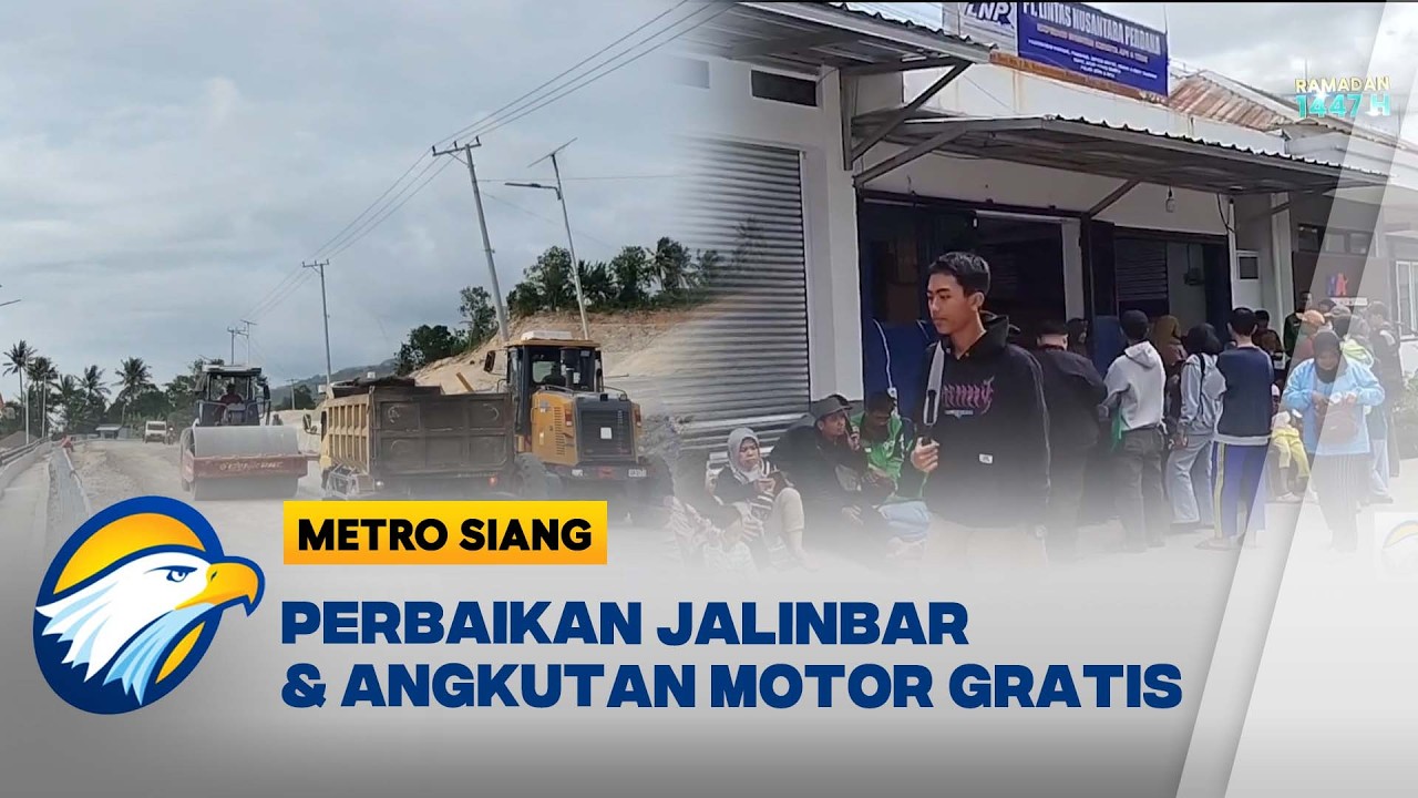 Perbaikan Jalan dan Program Angkutan Motor Gratis Jelang Mudik Lebaran - [Metro Siang]