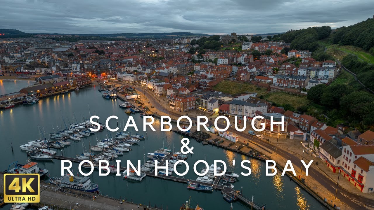 Scarborough & Robin Hood's Bay - 4K Drone Footage