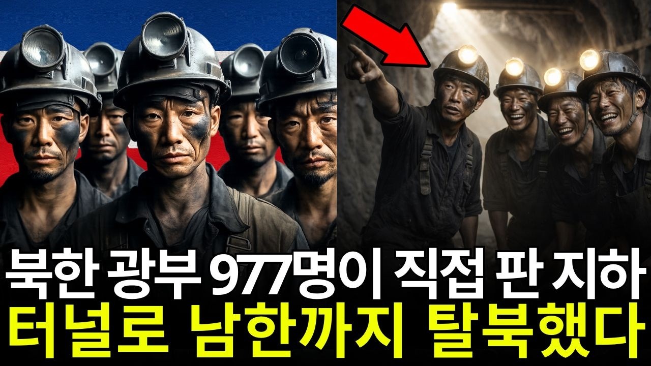 북한 광부 977명, 지하 터널 탈북… 국정원 충격 | 탈북감동사연
