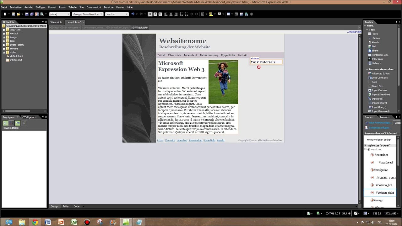Tutorial #2 Microsoft Expression Web 3