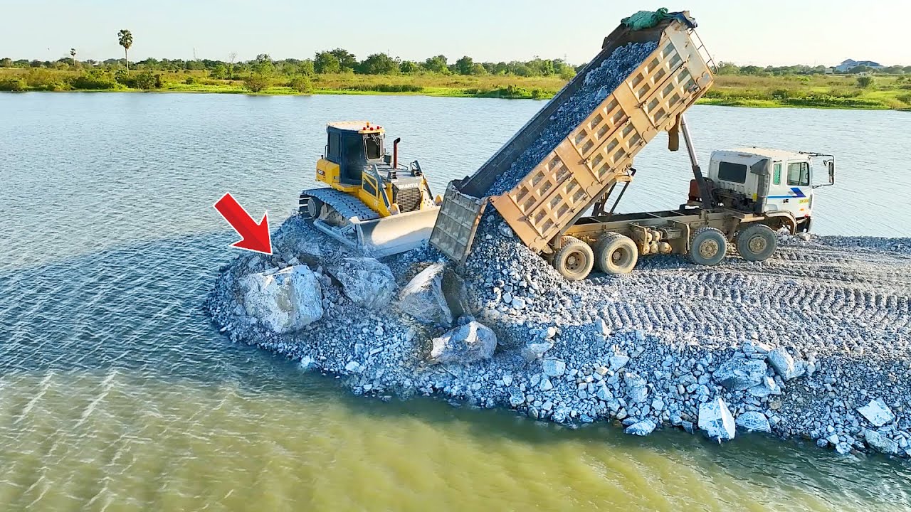 Please Be careful, new road construction work covers 35%  and dozers pushing rocks into the water