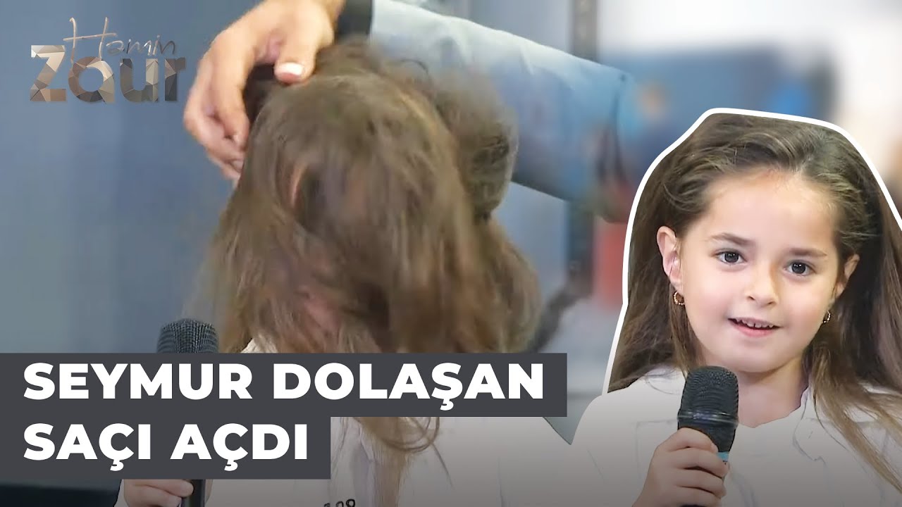 Həmin Zaur | Zaur Kamal balaca Yağmurun saçını canlı efirdə qarışdırdı