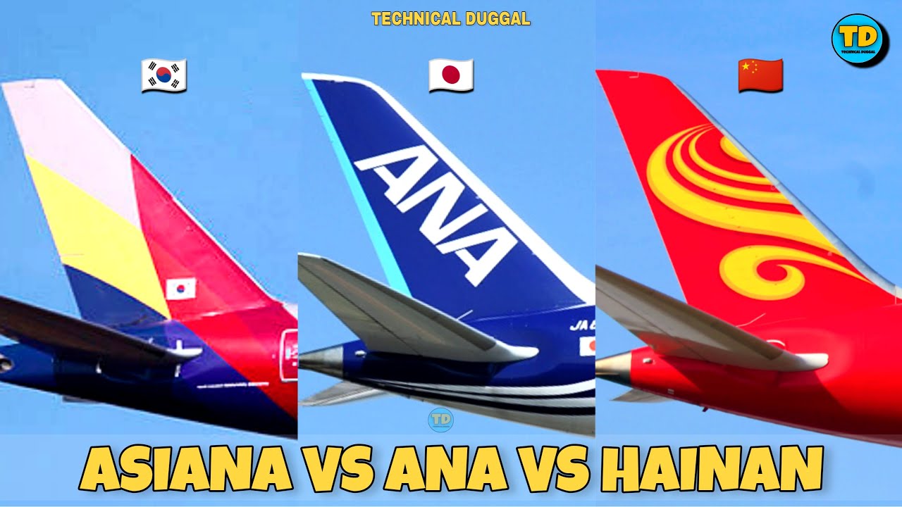 Asiana Airlines Vs ANA all nippon airways Vs Hainan Airlines Comparison 2023! 🇰🇷 Vs 🇯🇵 Vs 🇨🇳