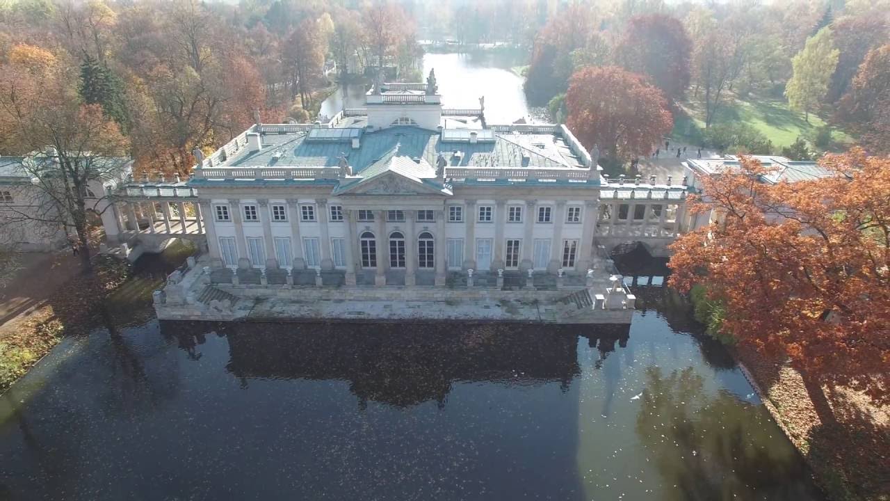 Łazienki Królewskie & Belweder, Warszawa, Poland, drones video, 4K