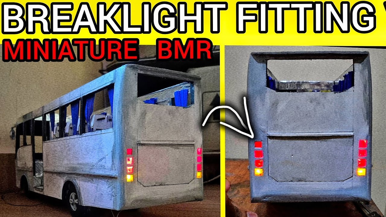 BREAKLIGHT FITTING VIDEO🚦💡|miniature bus|#Kerala #miniaturebus #busminiature #viralvideo #scalemodel