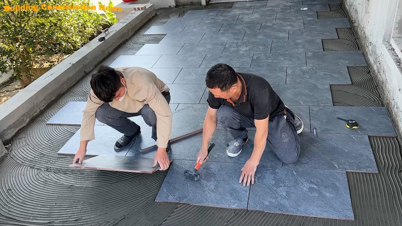 See How We Build A Small Outdoor Playground Using Beautiful And Perfect Green Ceramic Bricks 99%