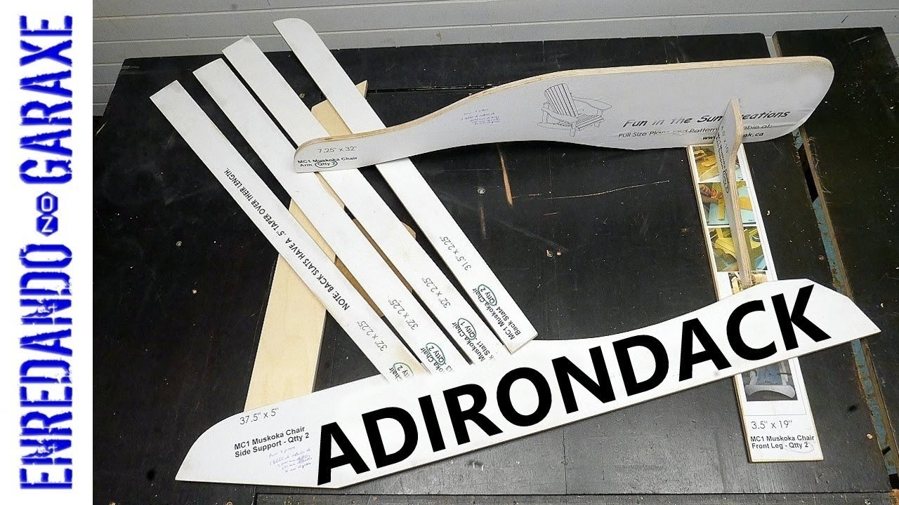 Watch how to make Adirondack chair templates out of plans