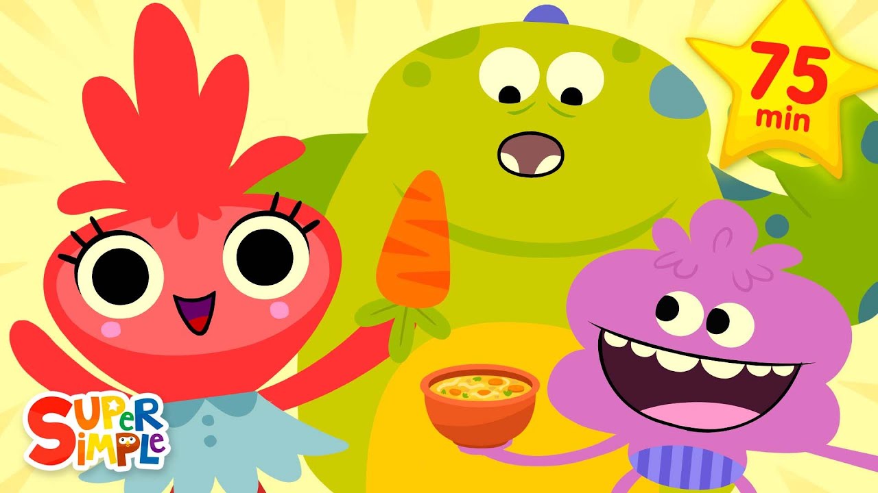 There's A Monster In My Tummy And More Kids Songs | Super Simple Songs