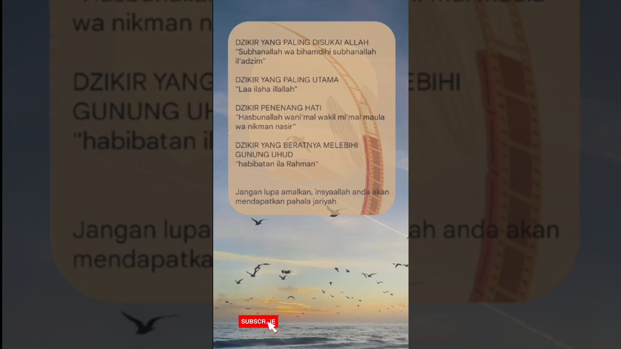 Dzikir Yang Paling Disukai Allah #dzikir #doa #islam #sholawat #religion #motivation #shorts