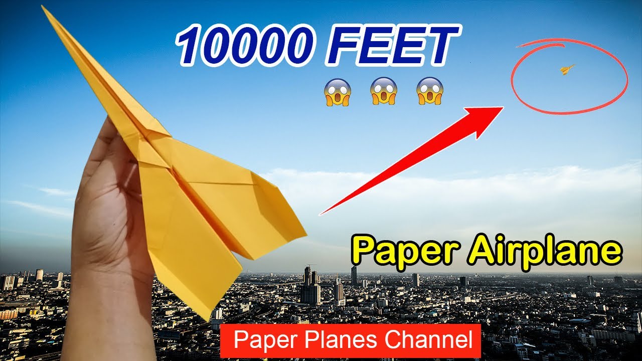 10000 ФУТОВ!! Как легко сделать бумажный самолетик, который летает далеко — 10000 футов #paperpla...