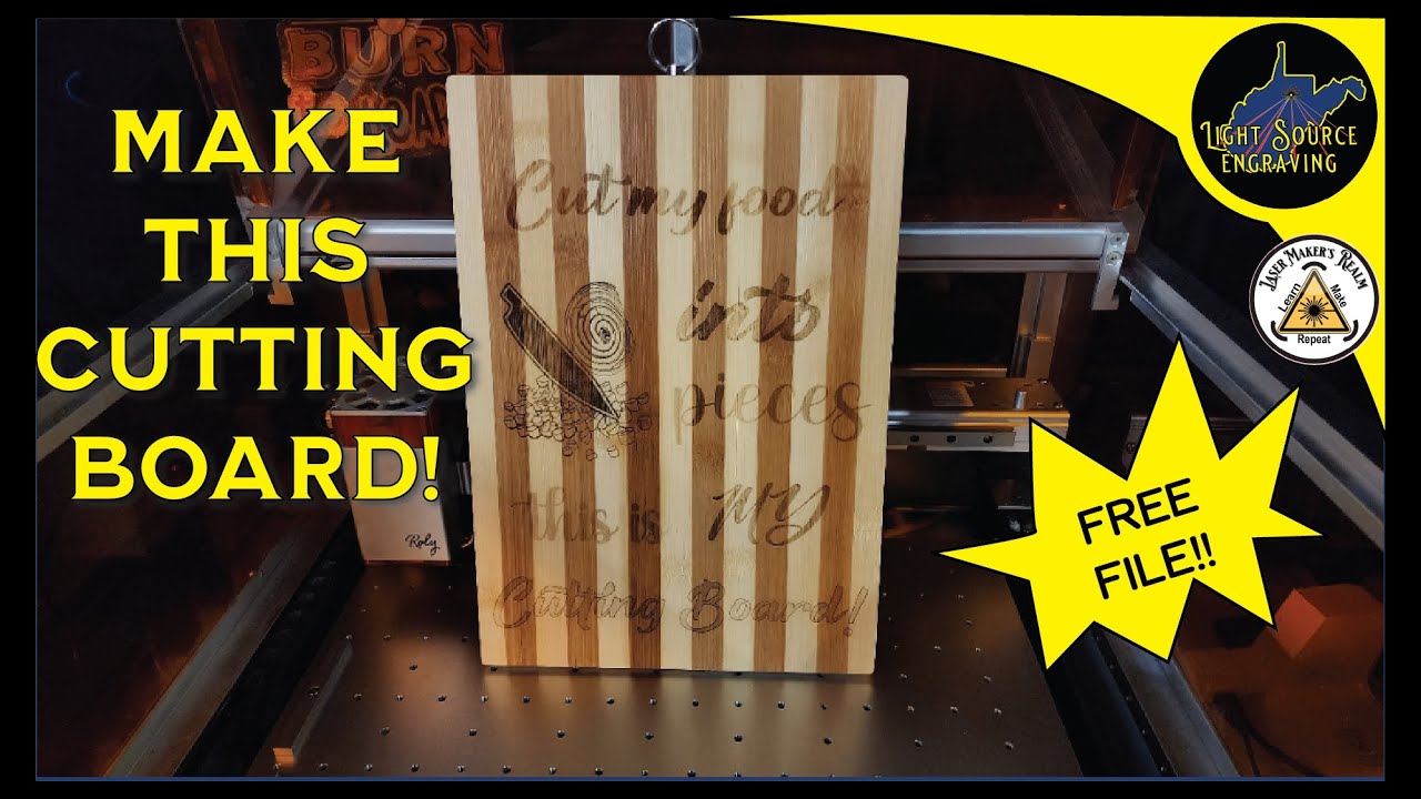 Make This Cutting Board with @lightburnsoftware7189 and a Hobby Laser