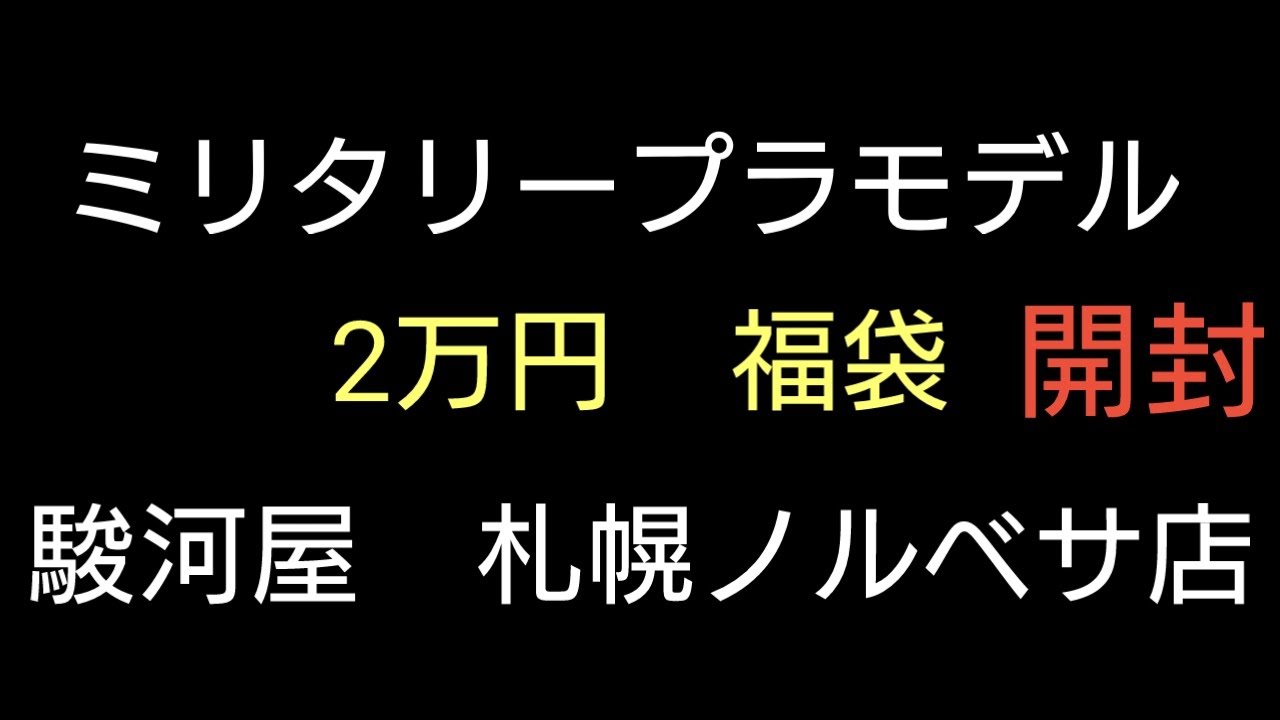 ミリタリー模型２万円福袋、開封します！！プラモデル５個入り！駿河屋　札幌ノルベサ店